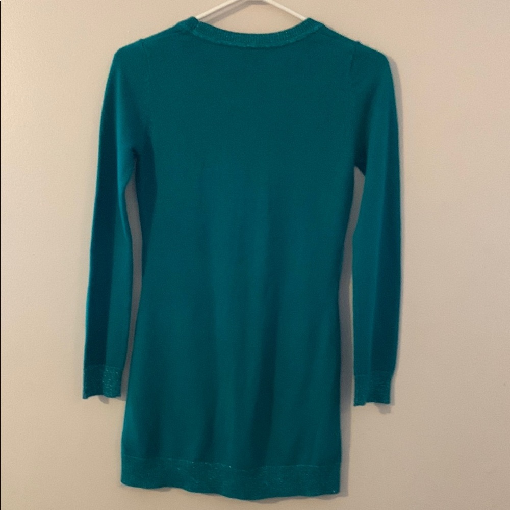 Guess - Studded Teal Knit Womens Dress Blouse Size Small Long Sleeve - Picture 8 of 8